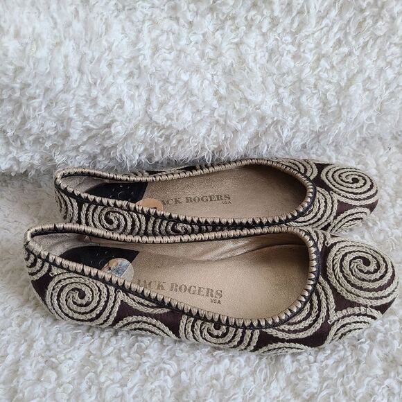 Jack Rogers Jute Rope Swirl Twist‎ Ballet Flats - Picture 1 of 5